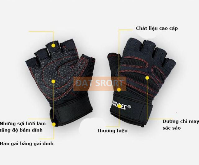 Găng Tay Tập Gym AOLIKES 109 Hàng Cao Cấp, Chuyên Gym , Thể Dục , Thể Thao