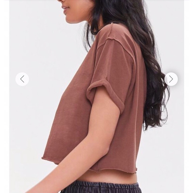 ÁO THUN COTTON XOẮN LAI CROPTOP