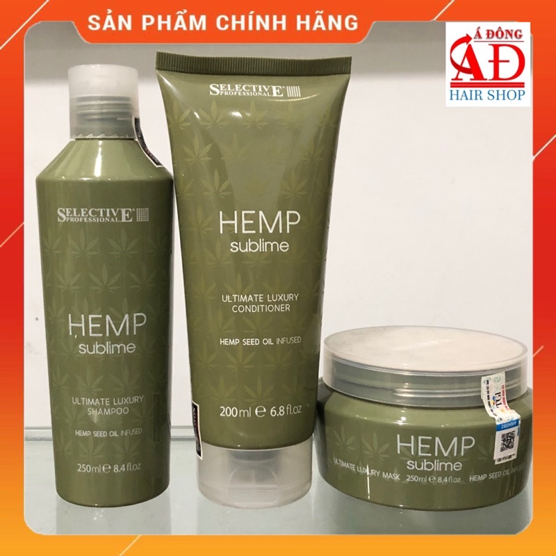 [+Tặng mũ trùm]BỘ DẦU GỘI XẢ HẤP PHỤC HỒI SIÊU MƯỢT CAO CẤP SELECTIVE SUBLIME LUXURY ITALY