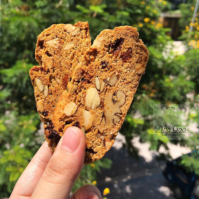 Biscotti Nguyên Cám Cao Cấp Nhiều Hạt - Đường ăn kiêng healthy Isomalt Ít Calo | Thon Foods