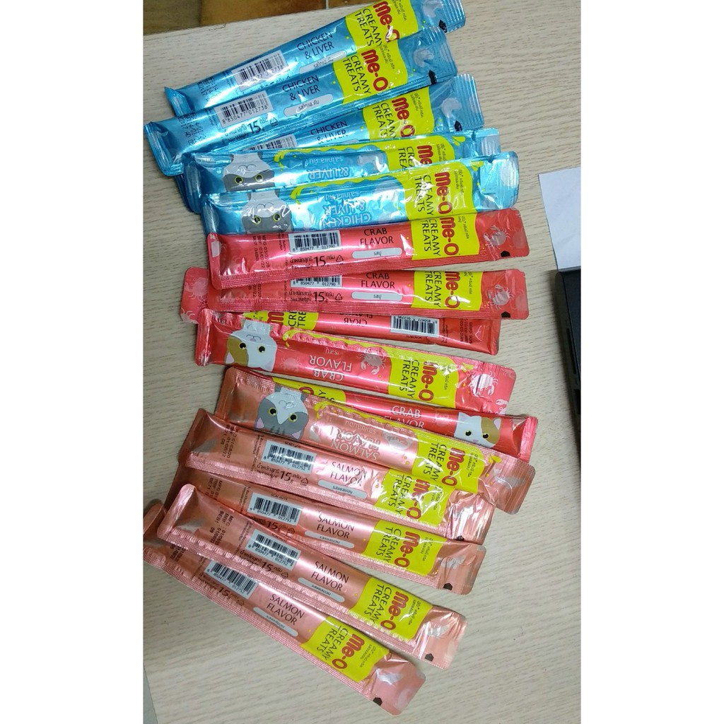 Súp thưởng cho mèo Me-O Creamy Treats - 1 thanh lẻ - pate me-o dạng thanh cho mèo