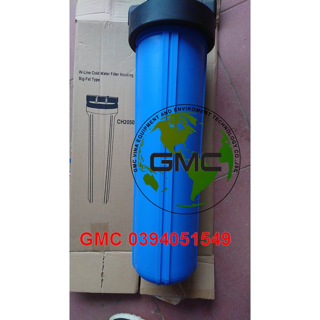 Cột lọc 20inch đơn xanh