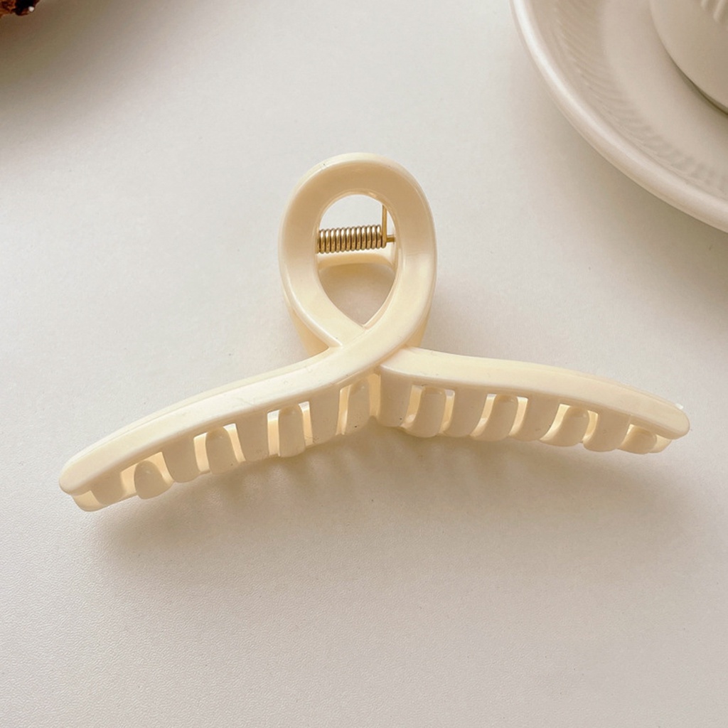 Kẹp Tóc Màu Trà Sữa Cỡ Lớn Tiện Dụng Cho Nữ