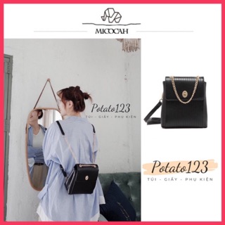 Micocah - Balo Micocah hộp vuông đen (có dây dùng như túi xách) MCC286