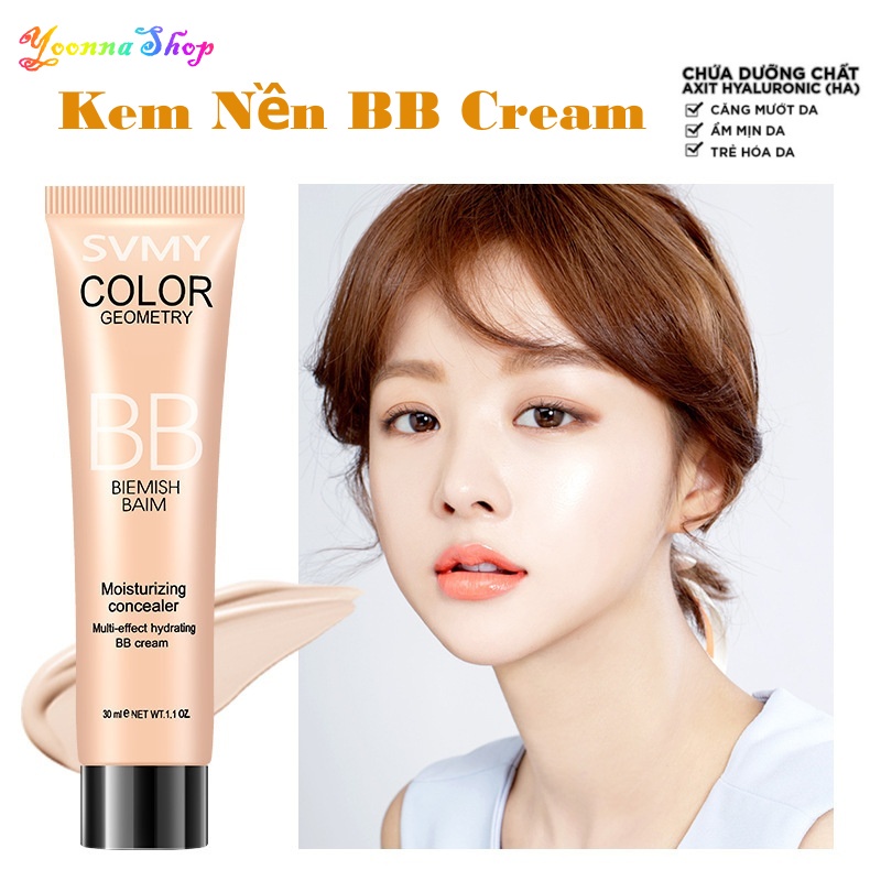 Kem nền lâu trôi dưỡng ẩm kiềm đàu SVMY 30ml giúp da trắng sáng mịn màng A100