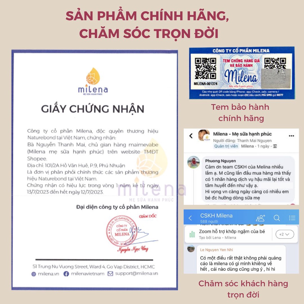 Cốc hứng sữa NatureBond Số 1 Anh Mỹ Canada tặng túi nhung dây da nút chặn cao cấp mẹ thích hơn máy hút sữa