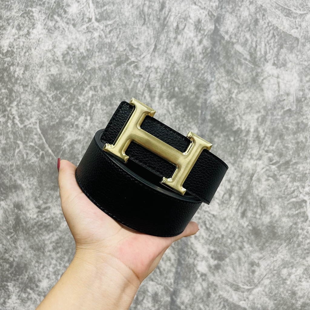[ SHOP UY TÍN]  THẮT LƯNG CHỮ H CHẤT DA BÒ 1 MIẾNG