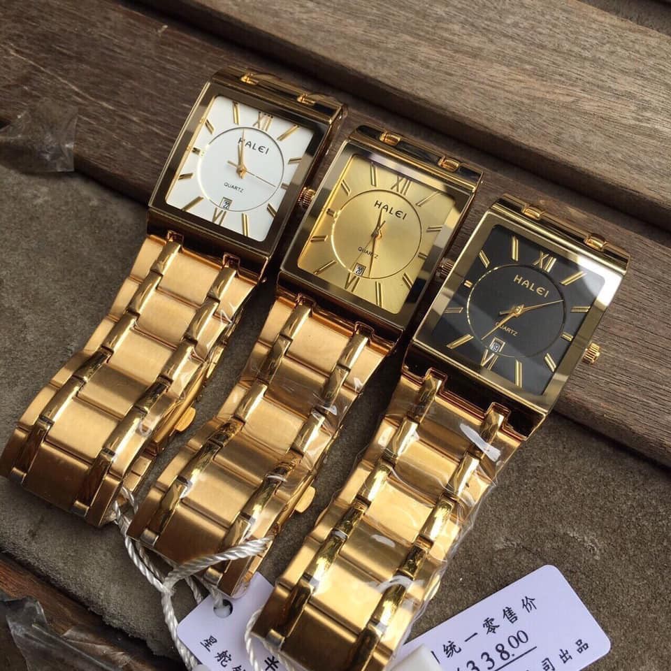 Đồng Hồ Nam HALEI 564M Mặt Chữ Nhật Dây Mạ Vàng | BigBuy360 - bigbuy360.vn