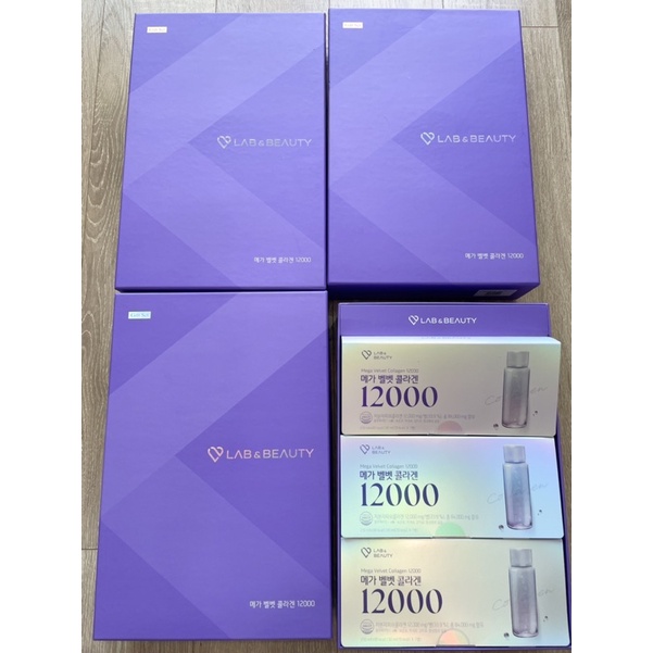 Mẫu Mới Collagen Tươi Lab&Beauty Mega Velvet 12000mg Hộp 7 Ống