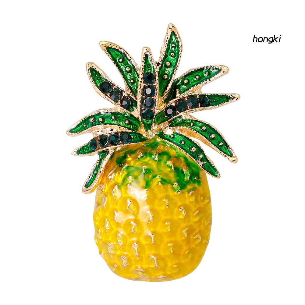 Ghim Cài Áo Hình Quả Dứa Đính Đá Nhân Tạo Thời Trang Cho Nữ
