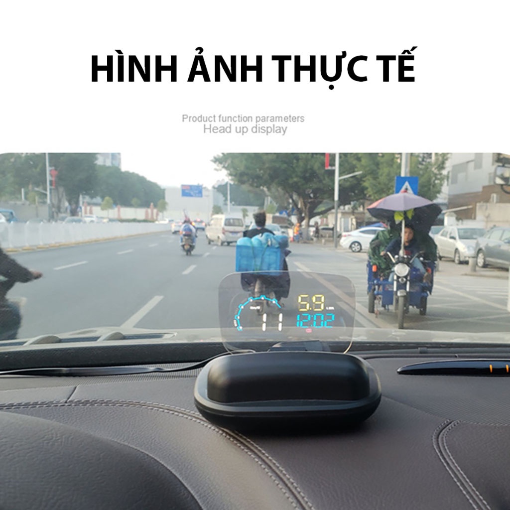 HUD C600 Màn Hình Hiển Thị Tốc Độ Đa Năng Cao Cấp Cho Ô Tô Xe Hơi (chuẩn OBDII)