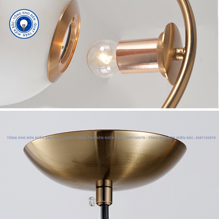 Đèn thả DECOR thủy tinh bóng hình cầu - Hiện đại dành cho phòng khách bàn ăn (BẢO HÀNH 24 THÁNG)