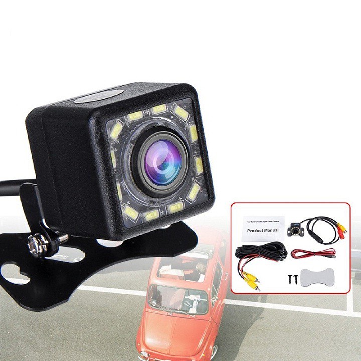 Camera Lùi Dành Cho Ô Tô Chống Nước 12 LED