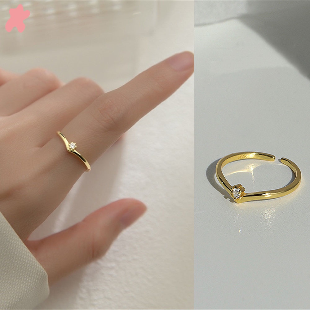 1 Nhẫn Đeo Tay Kim Loại Chữ V Sang Trọng Cho Nữ