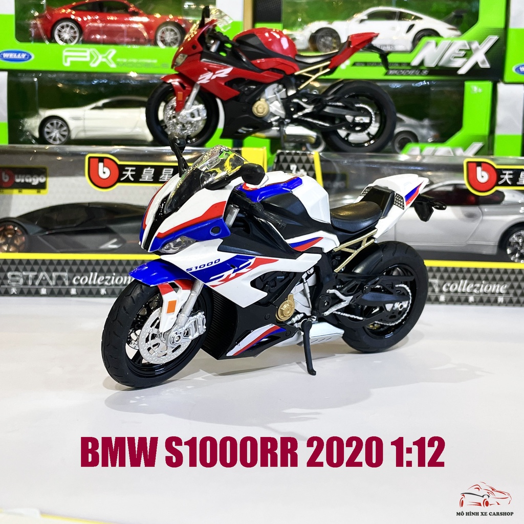Xe mô hình motor siêu xe BMW s1000rr 2020 tỉ lệ 1:12 Hãng Alloy