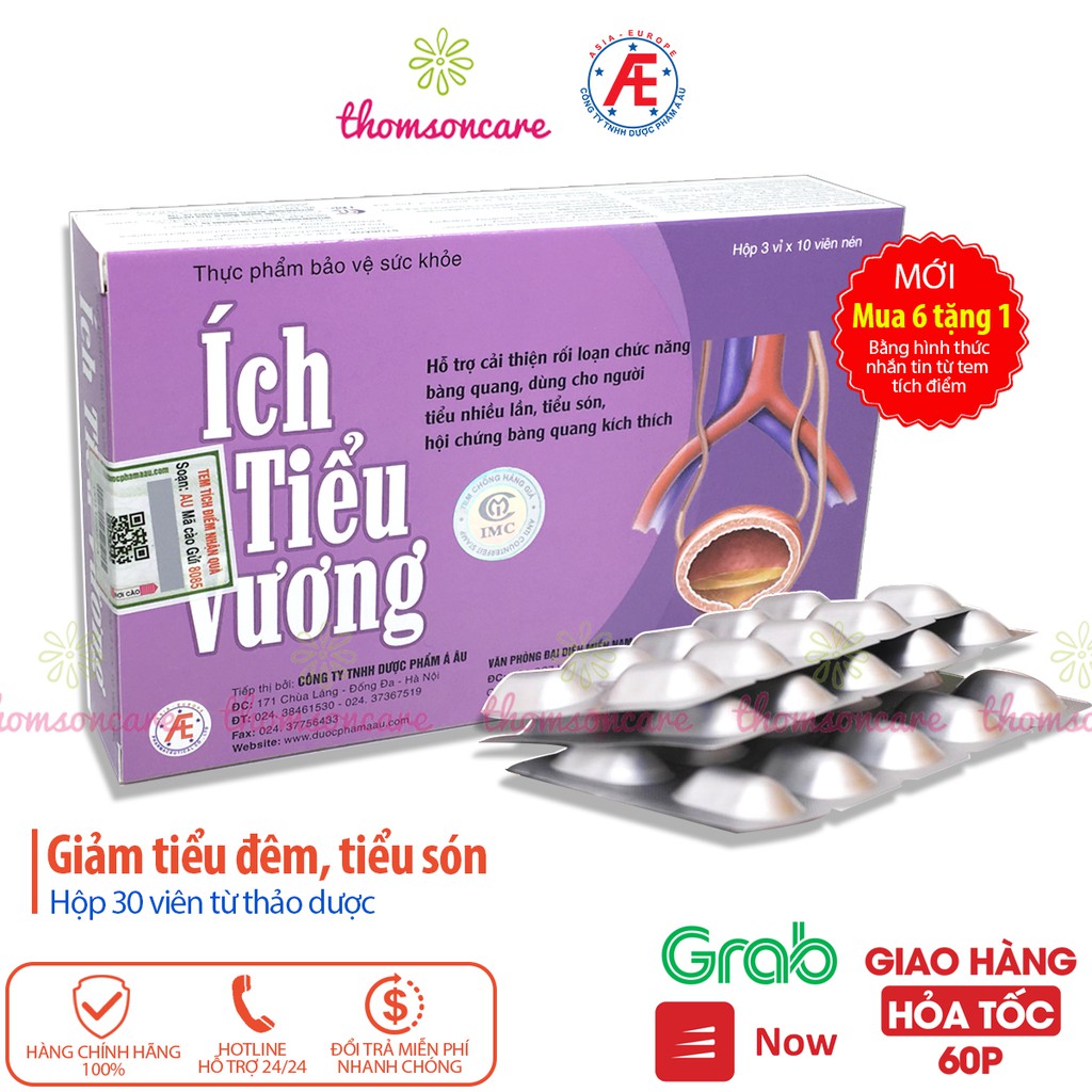 Ích Tiểu Vương - Khuyến mãi mới - Mua 6 tặng 1 bằng tem tích điểm - hỗ trợ giảm tiểu đêm từ thảo dược