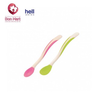 Bộ 2 thìa mềm xanh hồng richell rc98890
