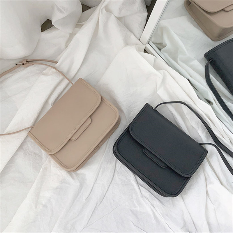 Túi Đeo Vao Dáng Vuông Nhỏ Màu Trơn Phong Cách Hàn Nhật Thời Trang Cho Phụ Nữ IELGY