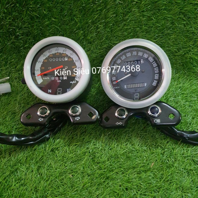 Đồng hồ công tơ mét cafe racer classic phù hợp GD110, GN125,Husky125, YB125,win