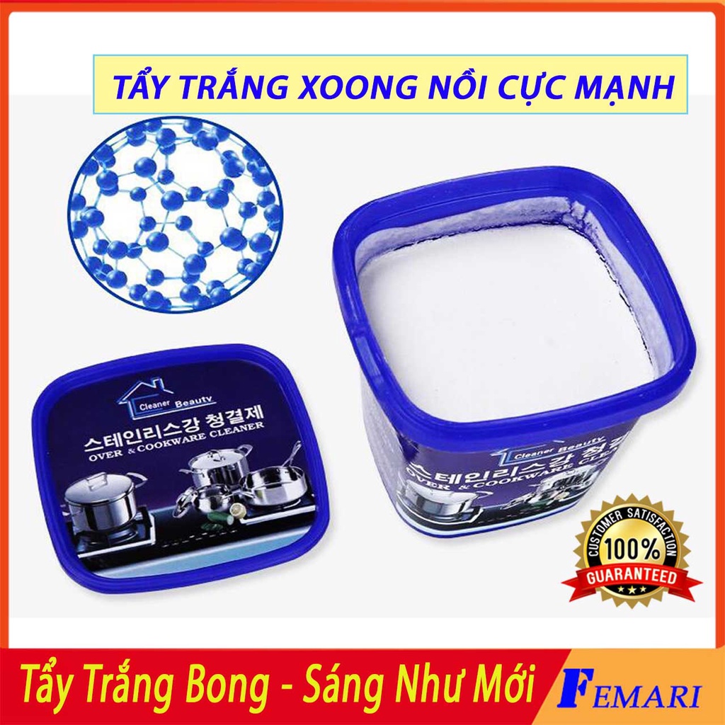 [ COMBO 2 Hộp ] Bột Tẩy Trắng Xoong Nồi - Kem tẩy bếp Hàn Quốc - Tẩy trắng nồi, chảo, sàn nhà tắm, bếp FEMARI