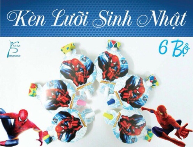 Kèn lưỡi thổi sinh nhật ( sét /6 cái) .