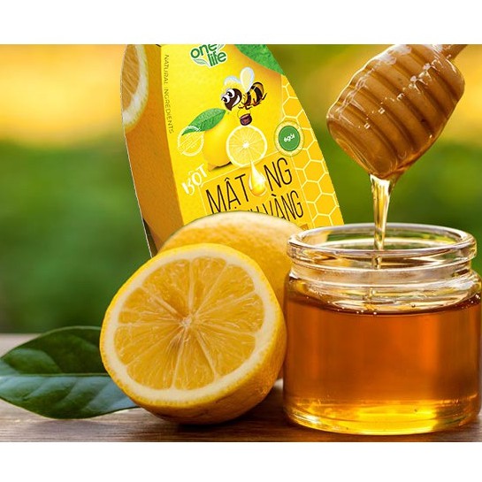 Hộp 6 gói Bột Mật Ong Chanh Vàng ONELIFE hòa tan uống liền nguyên chất, giảm cân, không đường