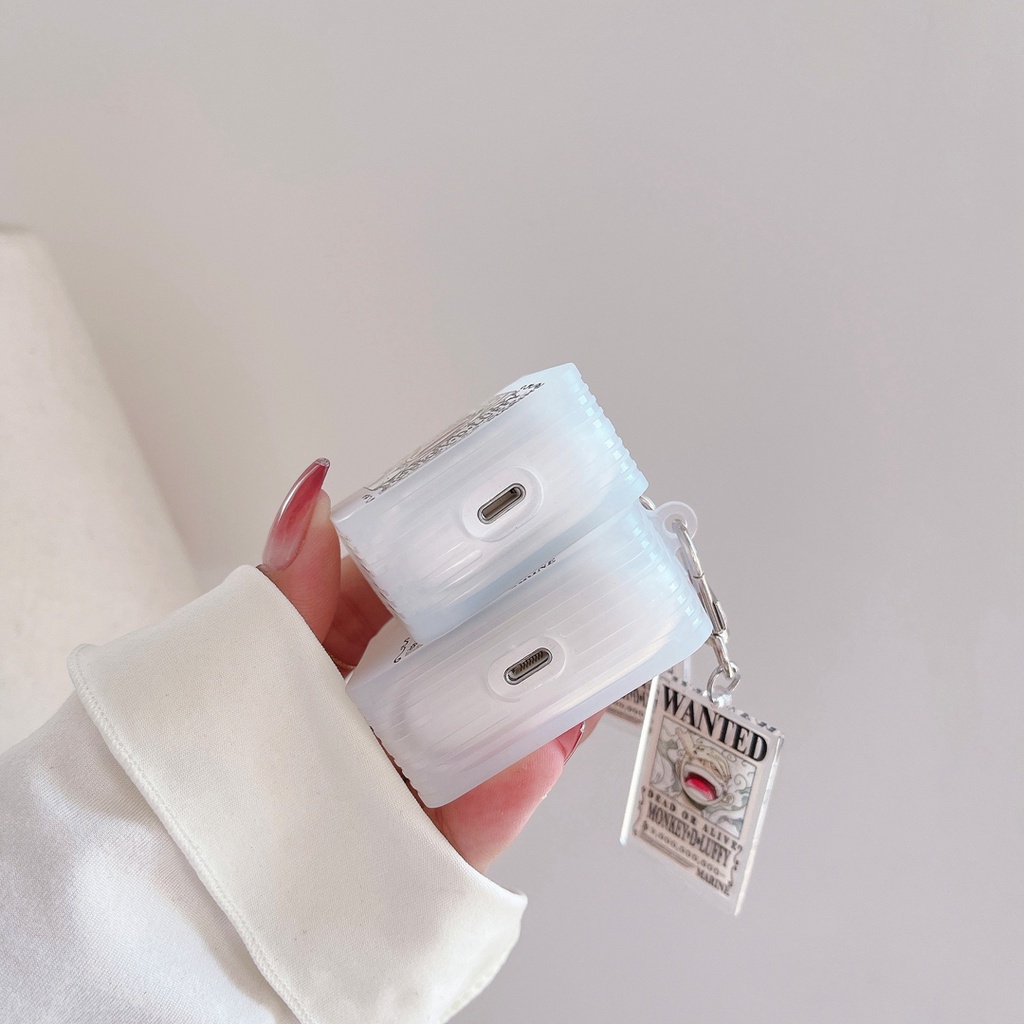 Vỏ Bảo Vệ Hộp Sạc Tai Nghe bluetooth Không Dây airpods 1 2 3 pro gen 2 Họa Tiết Hoạt Hình one piece luffy