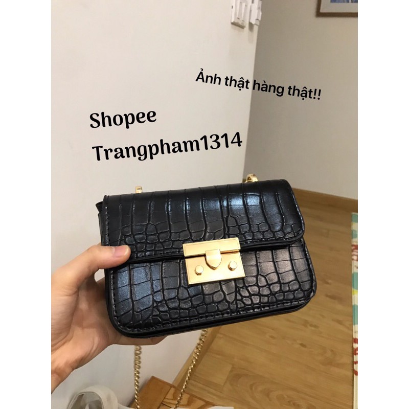 [Mã WAMT2405 giảm 10K đơn 0K] TÚI ĐEO CHÉO NỮ KHOÁ NHỌN TRANGPHAM1314