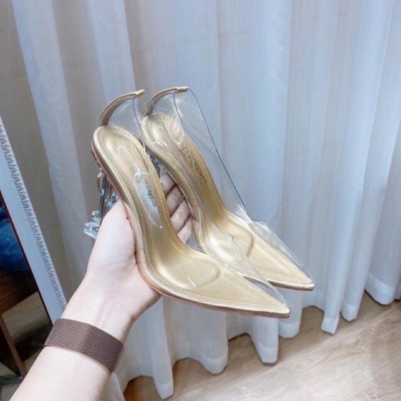 👠 Giày Cao Gót 9P Quai Trong - VNXK Cao Cấp - Sang Chảnh Quý Phái - Full Size 34-40 🍁