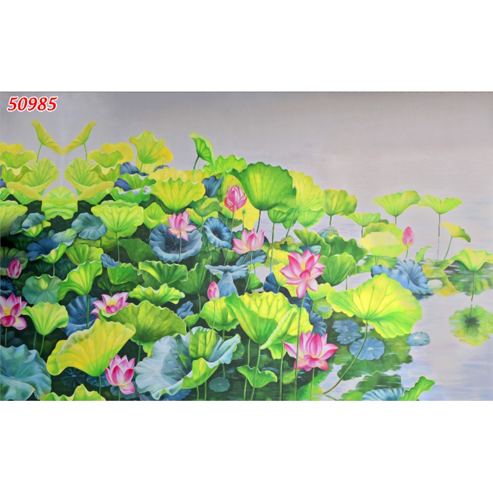 Tranh 3D cá chép thác nước trong xanh