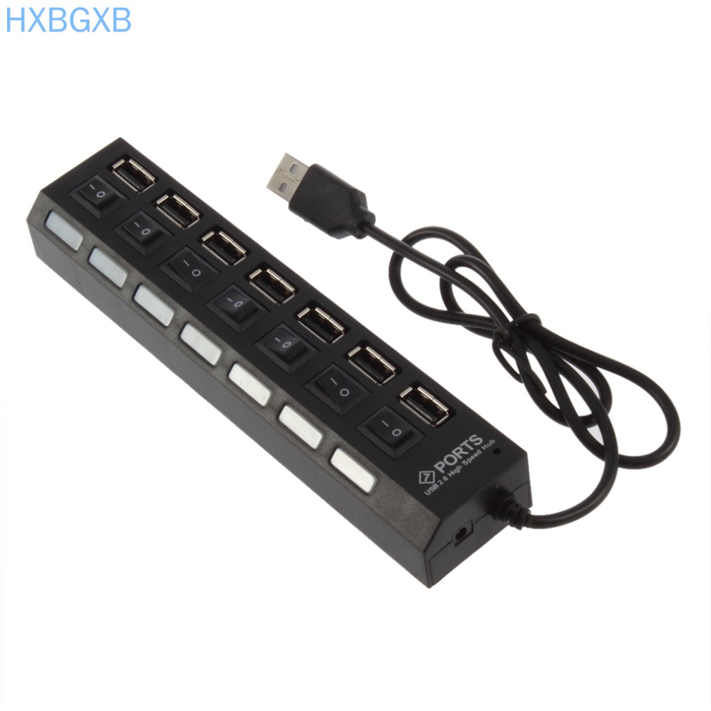 Bộ Chia 7 Cổng Usb 2.0 Tốc Độ Cao Có Công Tắc Cho Điện Thoại