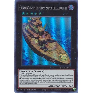 Thẻ bài Yugioh - TCG - Gunkan Suship Uni-class Super-Dreadnought / BODE-EN048'