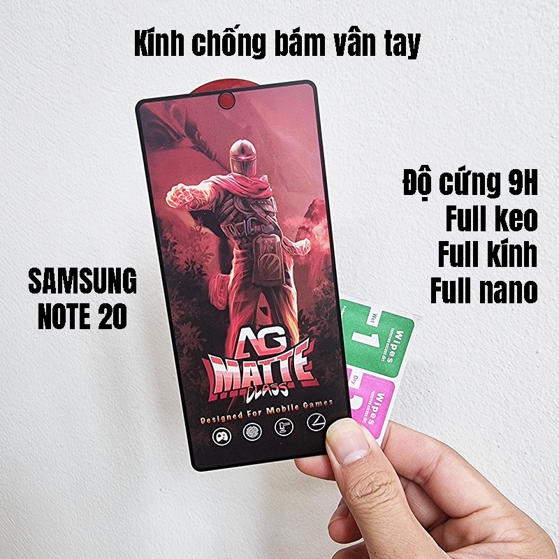 Kính cường lực chống bám vân tay Samsung Note 20