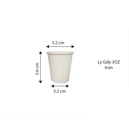 50 Ly cốc giấy dùng thử nhỏ trắng uống nước 1 lần 70ml