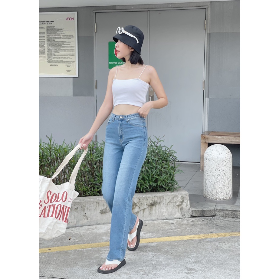 Quần Jean suông cạp cao - Surichau