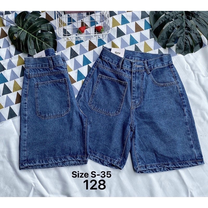 Quần ngố jean nữ MS128 ✈️FREESHIP✈️ quần ngố jean nữ size đại lưng cao từ 40kg đến 75kg hàng VNXK bigsize 2Kjean