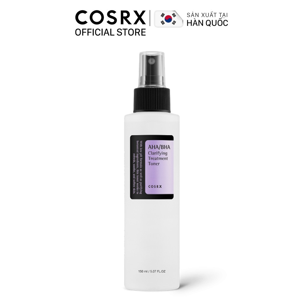 HSD 2023 Nước Hoa Hồng Cosrx AHA/BHA Clarifying Treatment Toner Làm Sạch Da 150ml