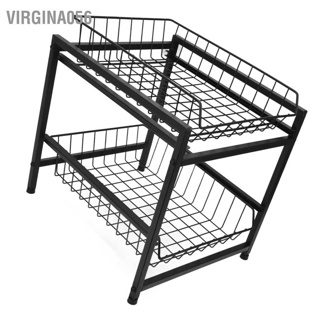 Có thể bán buôn Kệ lưu trữ nhà bếp 2 tầng Tủ trượt Giỏ tủ đa năng Ngăn kéo Virgina056 Hàng giao ngay