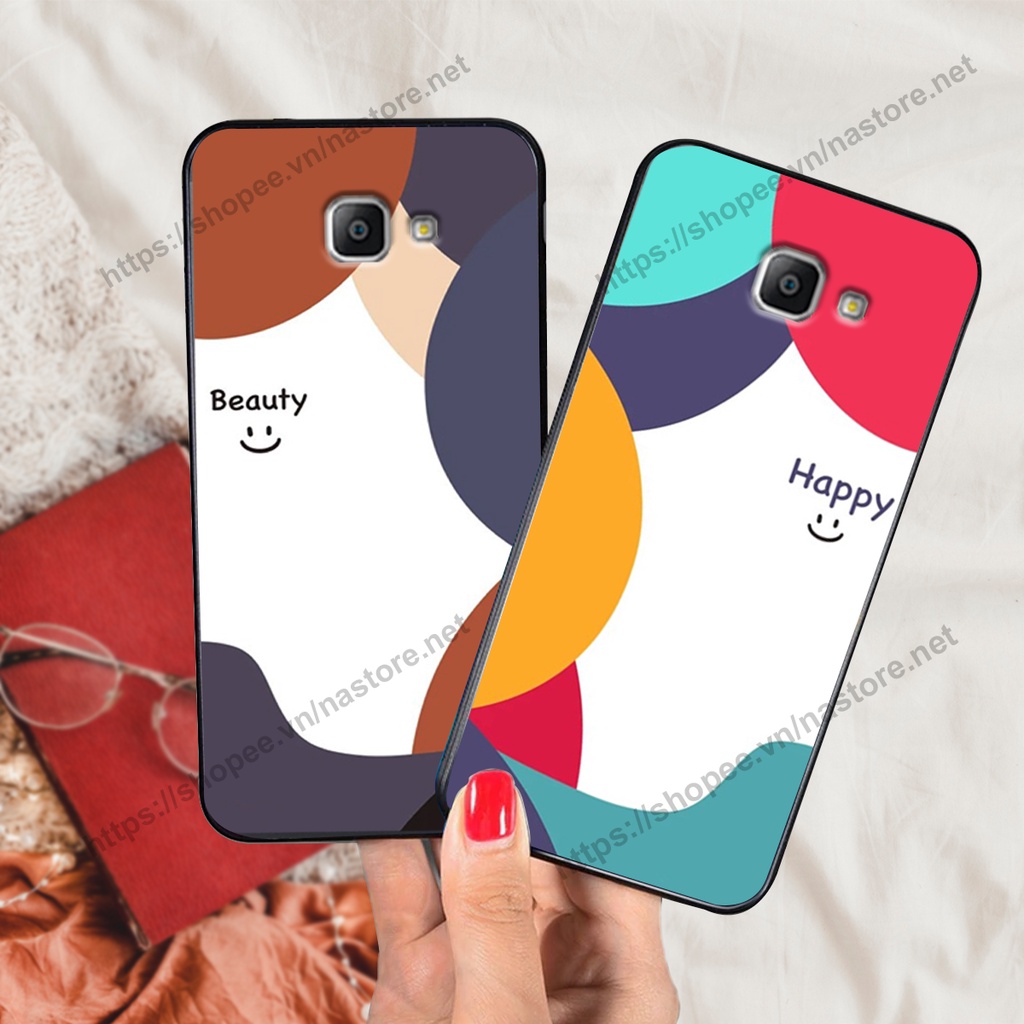 Ốp lưng Samsung A9 Pro - Samsung C9 Pro mặt cười, họa tiết caro đơn giản đẹp cute