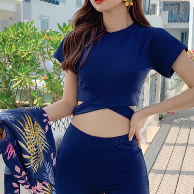 Áo tắm đi biển , đồ bơi kèm khăn Chất liệu thun co giãn 4 chiều | BigBuy360 - bigbuy360.vn