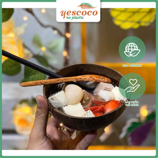 Bát ăn chè bằng Gáo dừa độc đáo 12-13cm| YESCOCO XƯỞNG SX