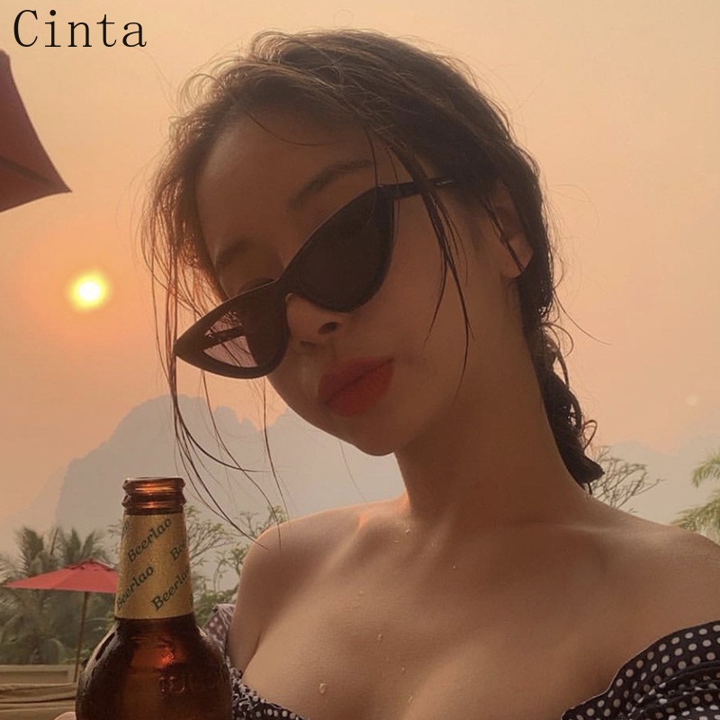 Kính Mát Mắt Mèo Nhỏ Phong Cách Hip hop Thời Trang Cho Nữ