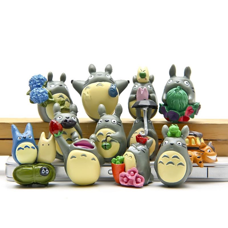 Set 12 Mô Hình Nhân Vật Phim Hoạt Hình My Neighbor Totoro Bằng Pvc