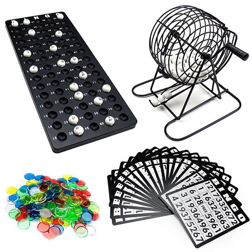 Bộ Đồ Chơi Lô Tô lồng cầu Bingo lồng sắt