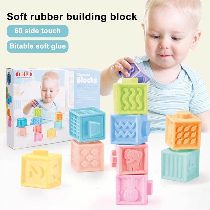 Set 10 khối đồ chơi mềm mại nhiều màu sắc cho bé