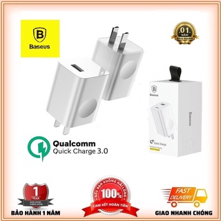 Cốc Sạc Nhanh Baseus 3A\24w Quick Charge 3.0, Chống Cháy Nổ - Cho Các Dòng phone/ pad/ Samsung/ XIaomi/ Oppo..vv