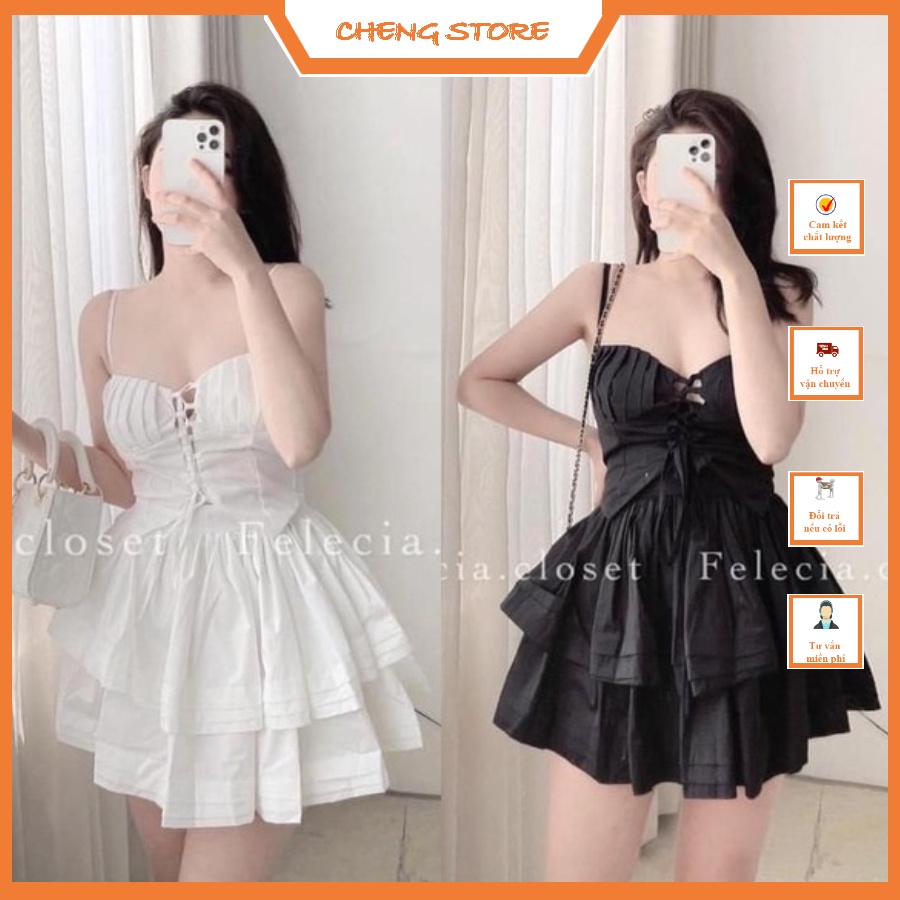 Set áo hai dây chân váy cực xinh
