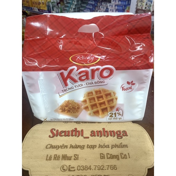 Bánh tươi chà bông karo richy bịch 6 Chiếc 156g