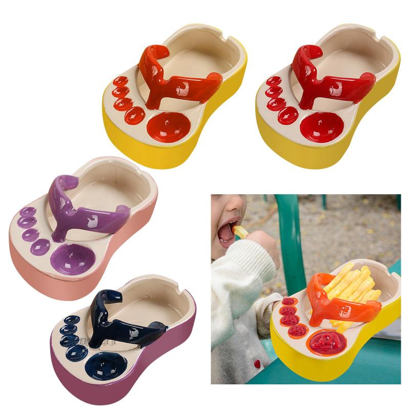 Đĩa Sứ Đựng Khoai Tây Chiên Hình Bàn Chân Cho Nhà Bếp