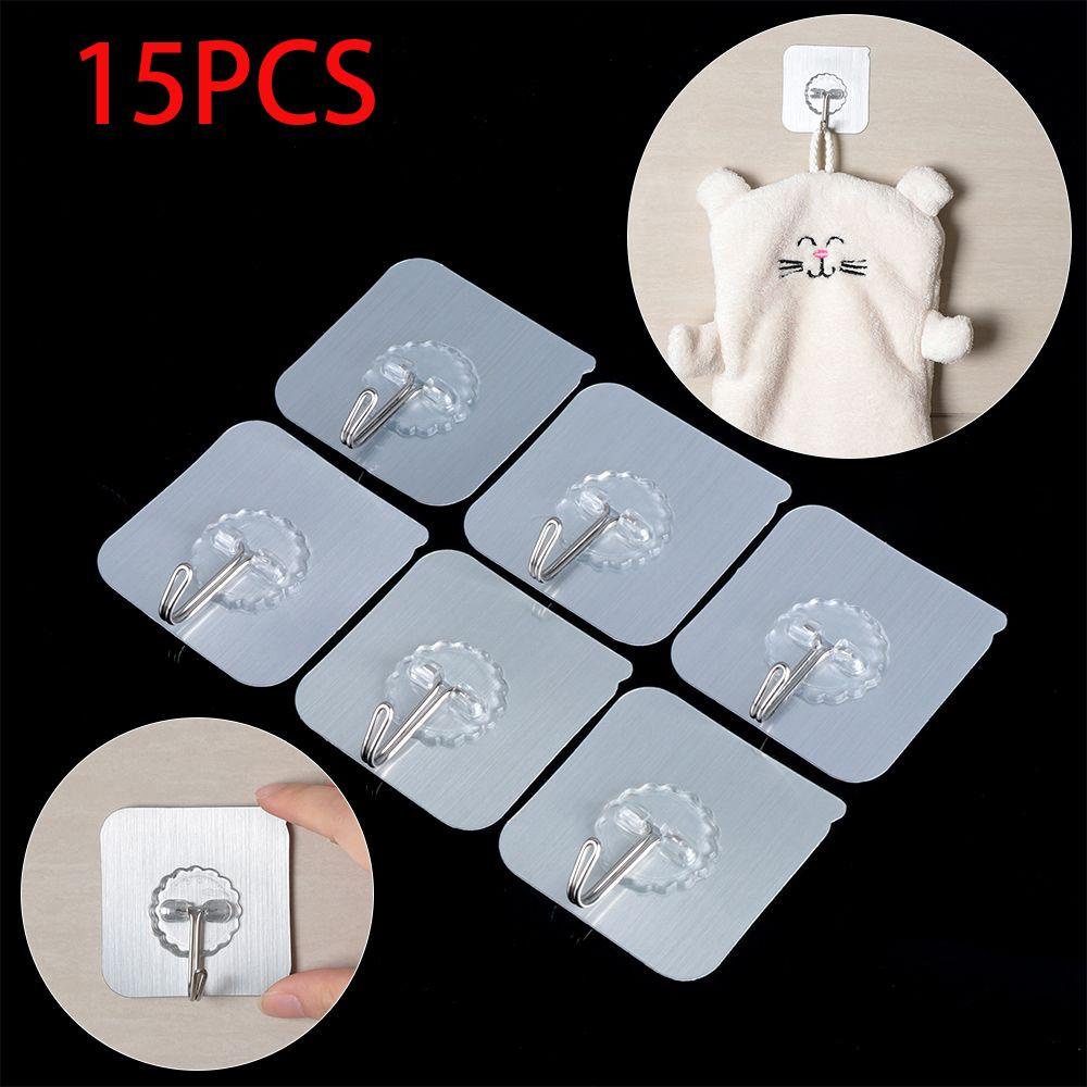BORAG Set 15 Móc Treo Dán Tường Không Để Lại Dấu Vết